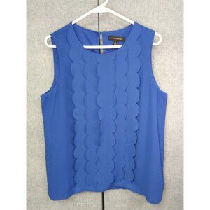 Banana Republic Women's Blue Tank Top Ruffle Blouse Size Large